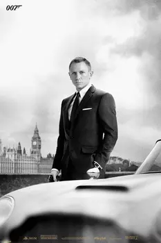 Постер James Bond: Bond &amp; DB5 Skyfall