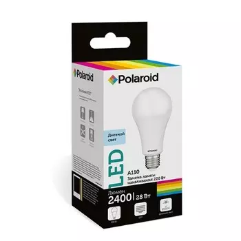 Светодиодная лампа Polaroid 220V A110 28W 6500K E27 2400lm