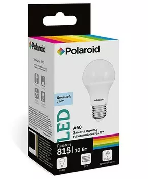 Светодиодная лампа Polaroid 220V A60 10W 6500K E27 815lm