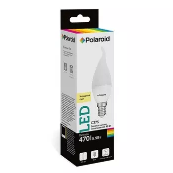 Светодиодная лампа Polaroid 220V C37S 5,5W 4000K E14 470lm