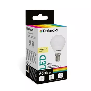 Светодиодная лампа Polaroid 220V G45 7W 4000K E14 600lm