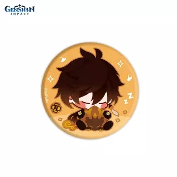 Значок Genshin Impact: Chibi Geo – Archon Zhongli Cloth Badge