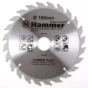 Диск пильный твердосплавный HAMMER