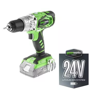 Дрель аккумуляторная GREENWORKS