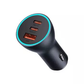 Автомобильная зарядка Baseus Golden Contactor Pro Triple 65W (CGJP010013) Черный