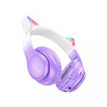 Беспроводные наушники Hoco W42 Cat Ears Purple Grape (Фиолетовый)