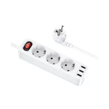 Сетевой фильтр Hoco (NS2) Белый