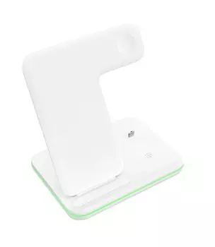 Беспроводная зарядная док-станция 3 в 1 (смартфон, часы, наушники) (Белый)