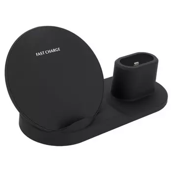 Беспроводная зарядная станция 3 в 1 для Airpods/iPhone/Apple Watch (Черный)