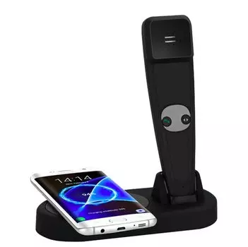 Беспроводная зарядная станция с bluetooth гарнитурой