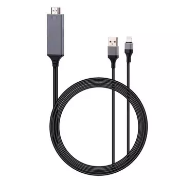 Кабель на iPhone HDMI и USB (Черный)