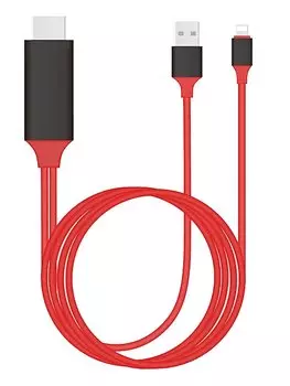 Кабель на iPhone HDMI и USB (Красный)