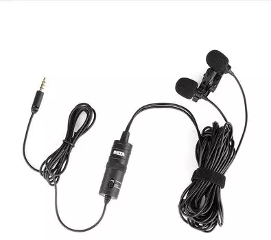 Микрофон петличный двойной BOYA BY-M1DM