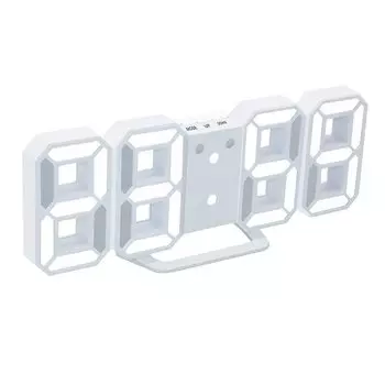 Настенные LED часы 3D (Белый, белый)
