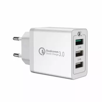 Сетевой адаптер Qualcomm QC 3.0/2.0 на 3 порта USB