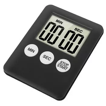 Таймер кухонный электронный с магнитом на холодильник (Черный)