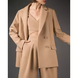 Брюки широкие бежевого цвета