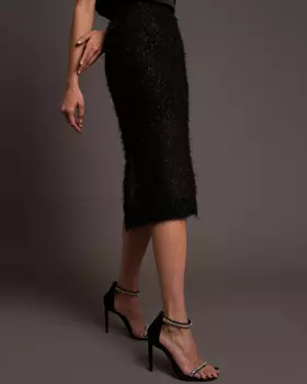 Юбка миди чёрного цвета