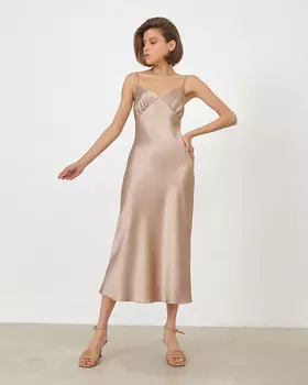 Комбинация миди бежевого цвета