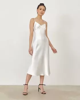 Комбинация миди жемчужного цвета