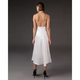 Комбинация с бретелями из камней молочного цвета