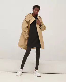 Платье-футболка из хлопка черного цвета