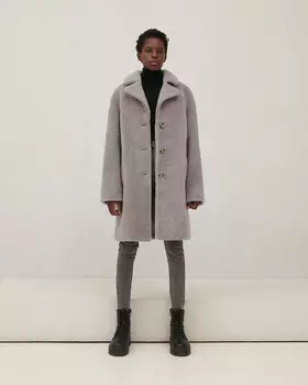 Шуба серого цвета