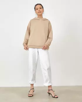 Толстовка с капюшоном бежевого цвета