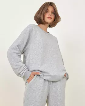 Толстовка серый меланж