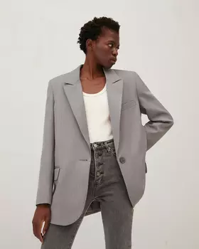 Жакет оверсайз серого цвета