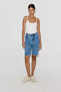 Бермуды из денима голубого цвета