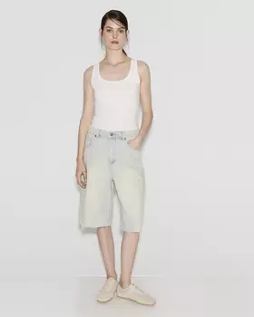 Бермуды из денима винтажного голубого цвета