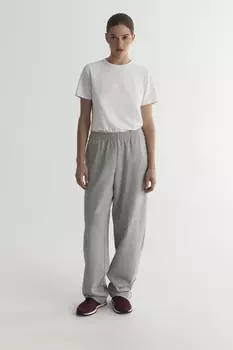 Брюки из футера серого цвета