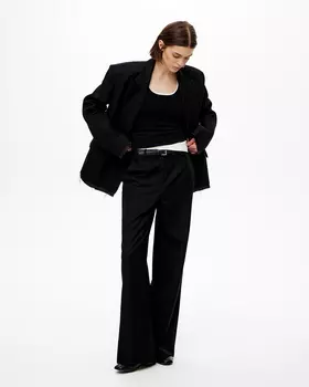 Брюки широкие черного цвета