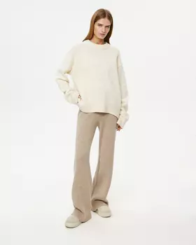 Брюки трикотажные бежевого цвета