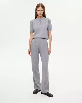 Брюки трикотажные серого цвета