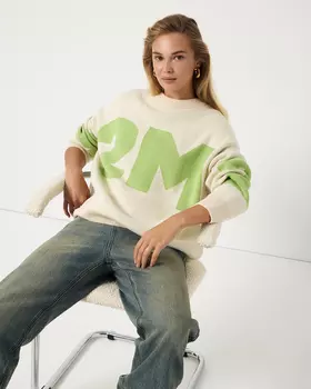 Джемпер 2М молочно-зеленого цвета
