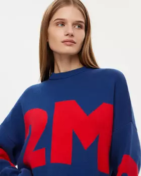 Джемпер 2М синего цвета