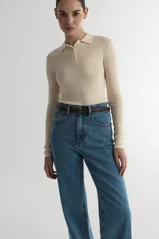 Джемпер-поло кремового цвета