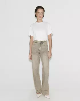 Джинсы Straight Fit ST106 бежевого цвета