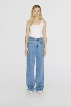 Джинсы Wide leg WL100 голубого цвета