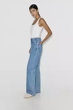 Джинсы Wide leg WL100 голубого цвета