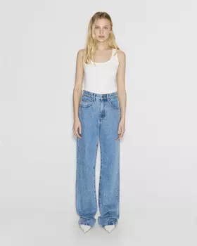 Джинсы Wide leg WL100 голубого цвета