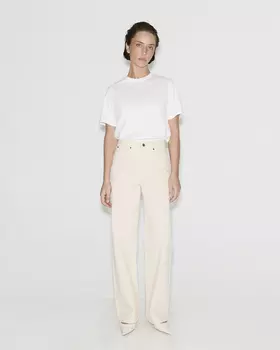 Джинсы Wide Leg WL106 кремового цвета