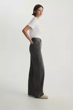 Джинсы Wide leg WL106 серого цвета