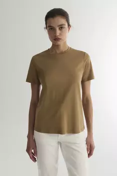 Футболка basic кофейного цвета