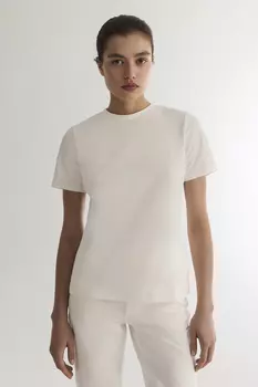 Футболка basic soft молочного цвета