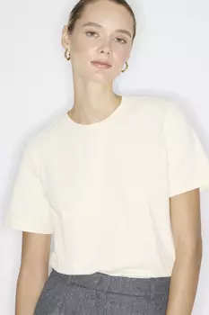 Футболка basic soft желтого цвета