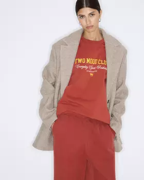 Футболка Boyfriend с принтом винтажного красного цвета