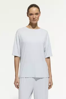 Футболка из тонкого трикотажа голубого цвета